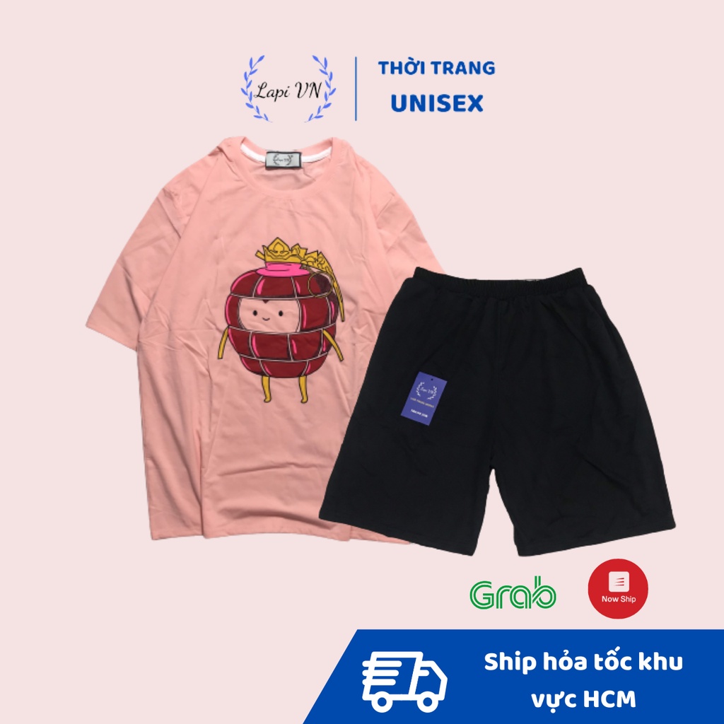 [FREESHIP] Set Bộ Cartoon In hình 3D BMO cực xinh Lapi VN -chất liệu vải thun cotton co dãn 4 chiều,mịn,  freesize &lt;70kg