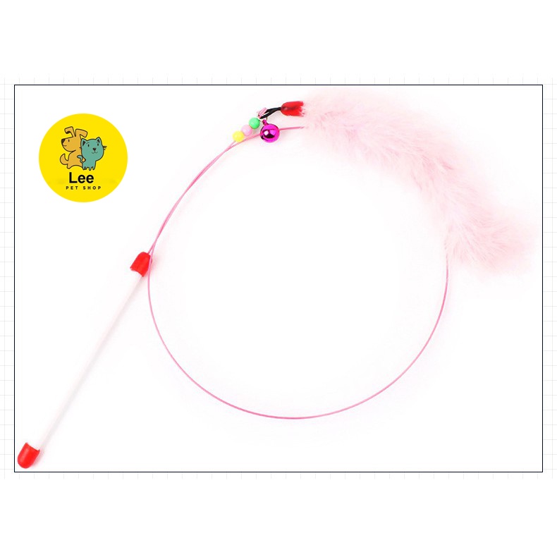 Đồ Chơi cho mèo - Cần câu bông lông gà