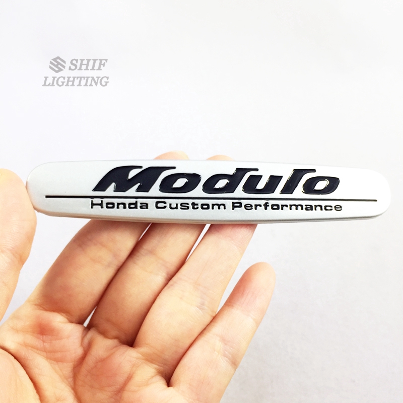 1 x ABS MODULO Logo Car Auto Body Fender Decorative Emblem Badge Decal Sticker For Honda MODULO Honda Custom Performance