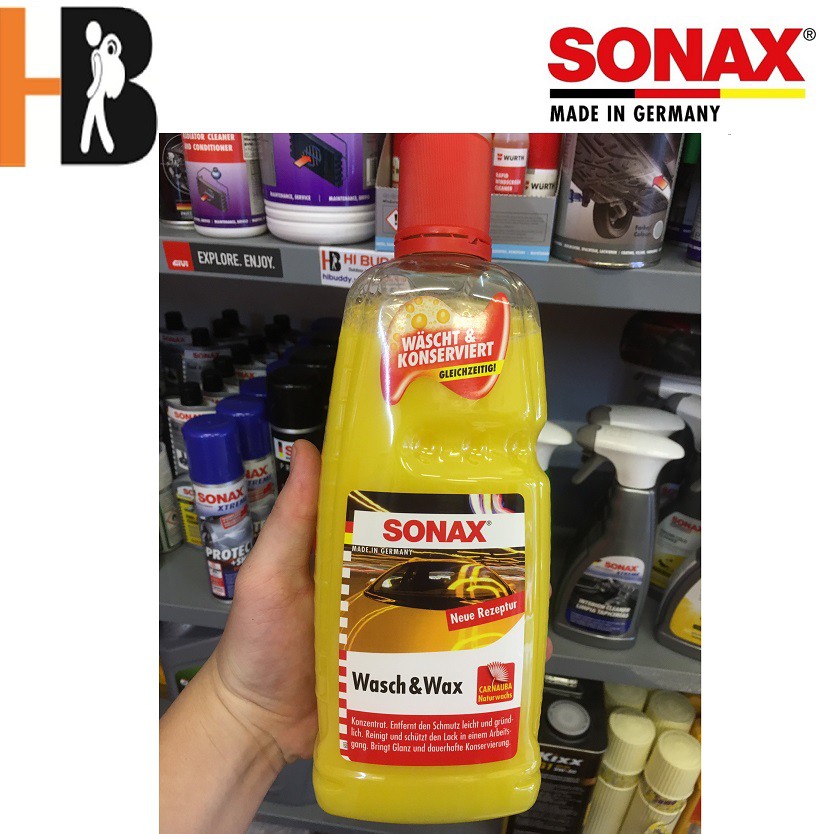 [ 313341 ] Nước rửa xe 2:1 SONAX Wash &amp; Wax (Rửa &amp; Wax bóng sơn) 1 Lít  313341