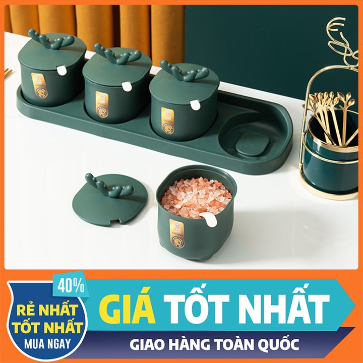 Hộp đựng gia vị treo tường không đục lỗ bảo quản gia vị nhà bếp chống ẩm, chống côn trùng