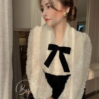 Sơ mi kiểu cổ thắt nơ