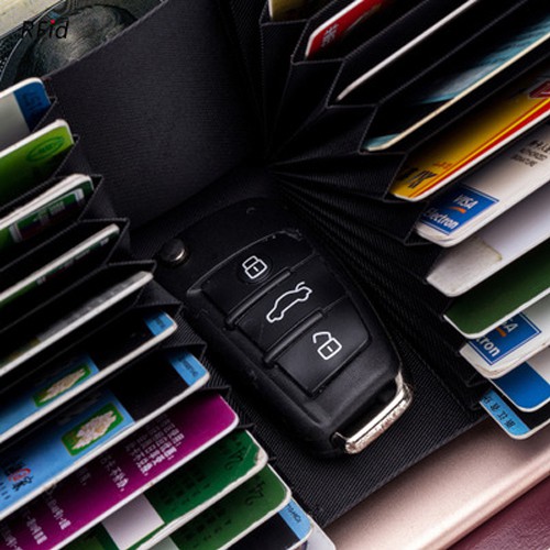 [Real Leather] Ví dài cầm tay nhiều ngăn đựng thẻ, khóa smartkey OTO, công nghệ RFID - Zachi V19