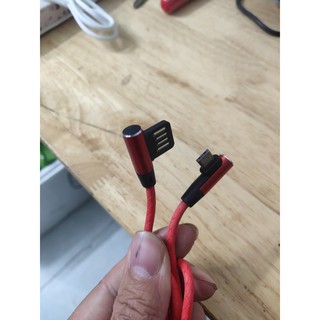 Dây Sạc điện thoại micro USB sạc nhanh - bọc cao su BỀN - ĐẸP - XỊN bẻ góc 90 độ