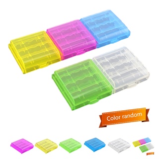 [CHOO] Plastic Battery Case Storage Box AA/AAA Battery Transparent Box Container Organizer Case - Red