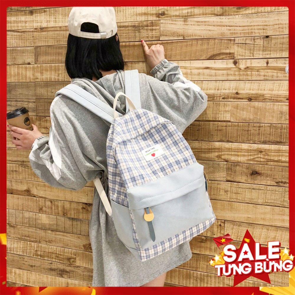 Balo Nữ 💖𝐅𝐑𝐄𝐄 𝐒𝐇𝐈𝐏💖 Balo Thời Trang Nam Nữ Size 40*28 Vừa A4, Laptop 14 Inch (BL-129)