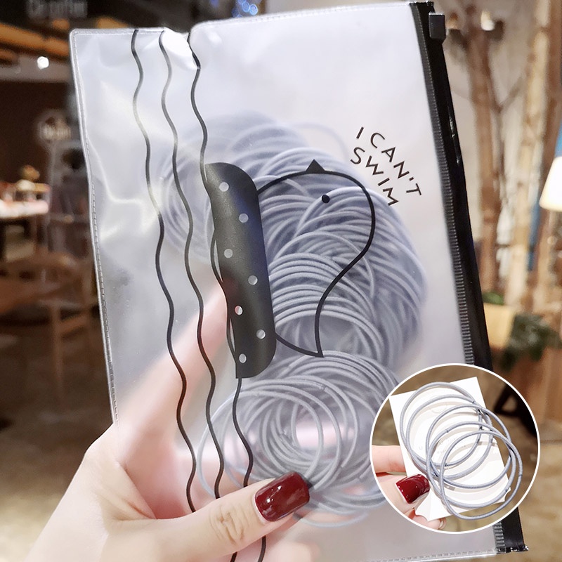 Dây Buộc Tóc Cao Su Co Giãn Loại Nhỏ Phong Cách Hàn Quốc Đơn Giản Cho Nữ