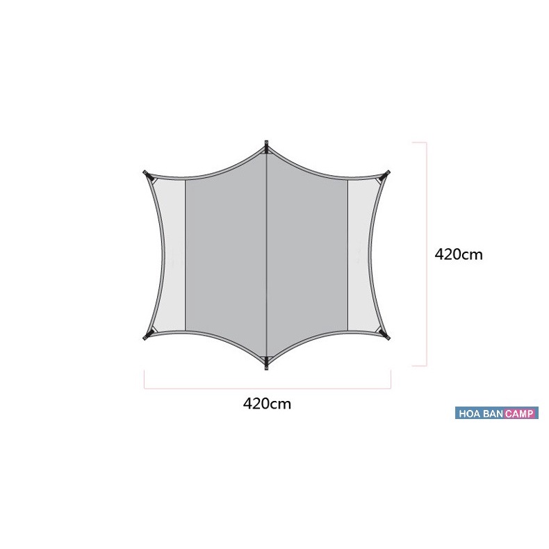 Tăng Dã Ngoại Chống Thấm | 420x420cm