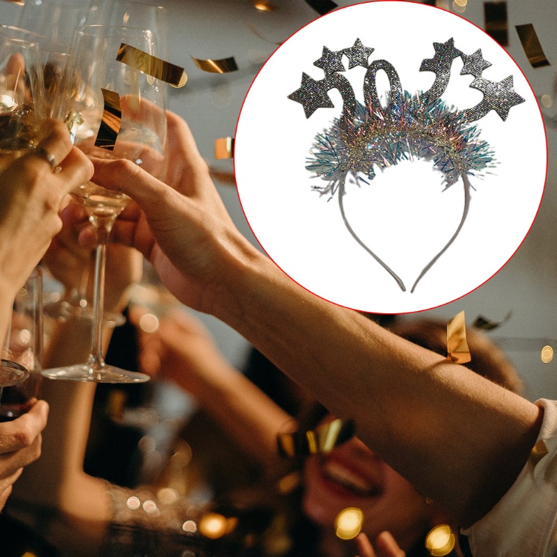 Cài Tóc Đính Kim Tuyến Lấp Lánh Mừng Năm Mới 2022