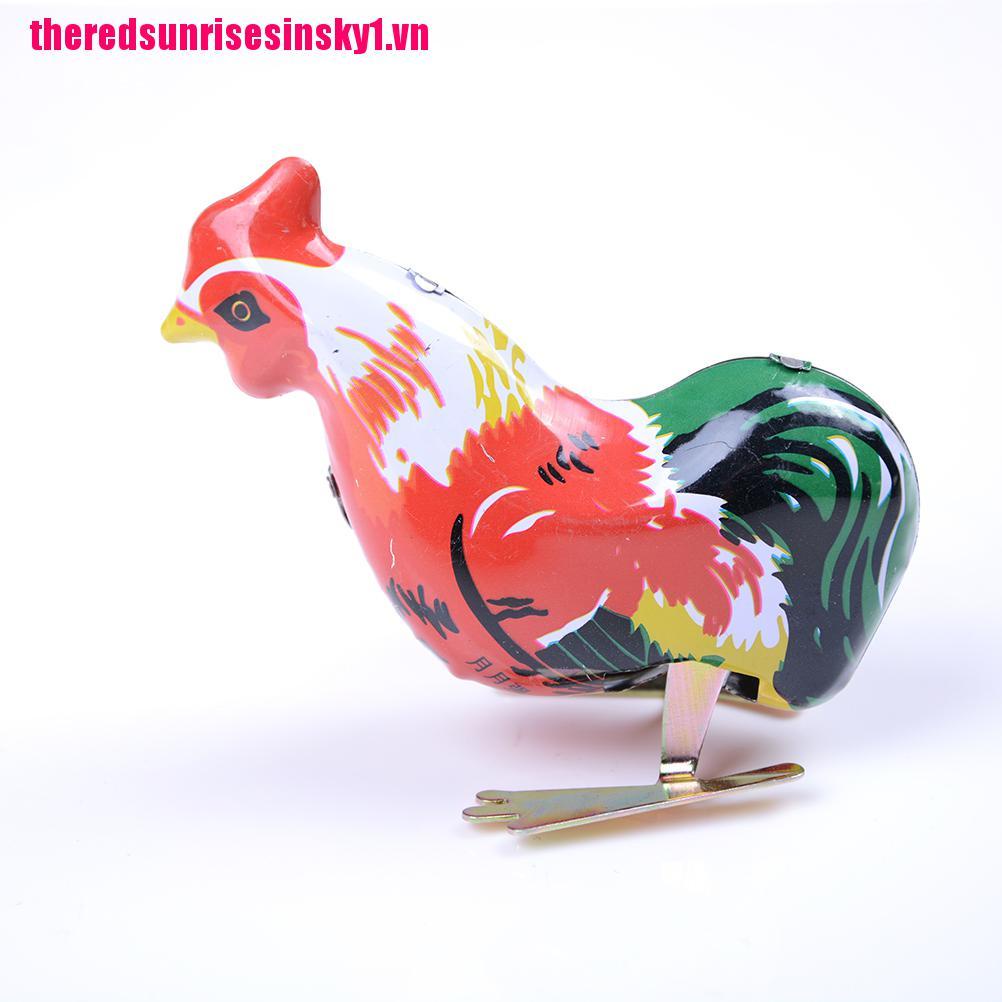 1vn Đồ Chơi Hình Con Gà Trống Lên Dây Cót Cổ Điển Bằng Kim Loại