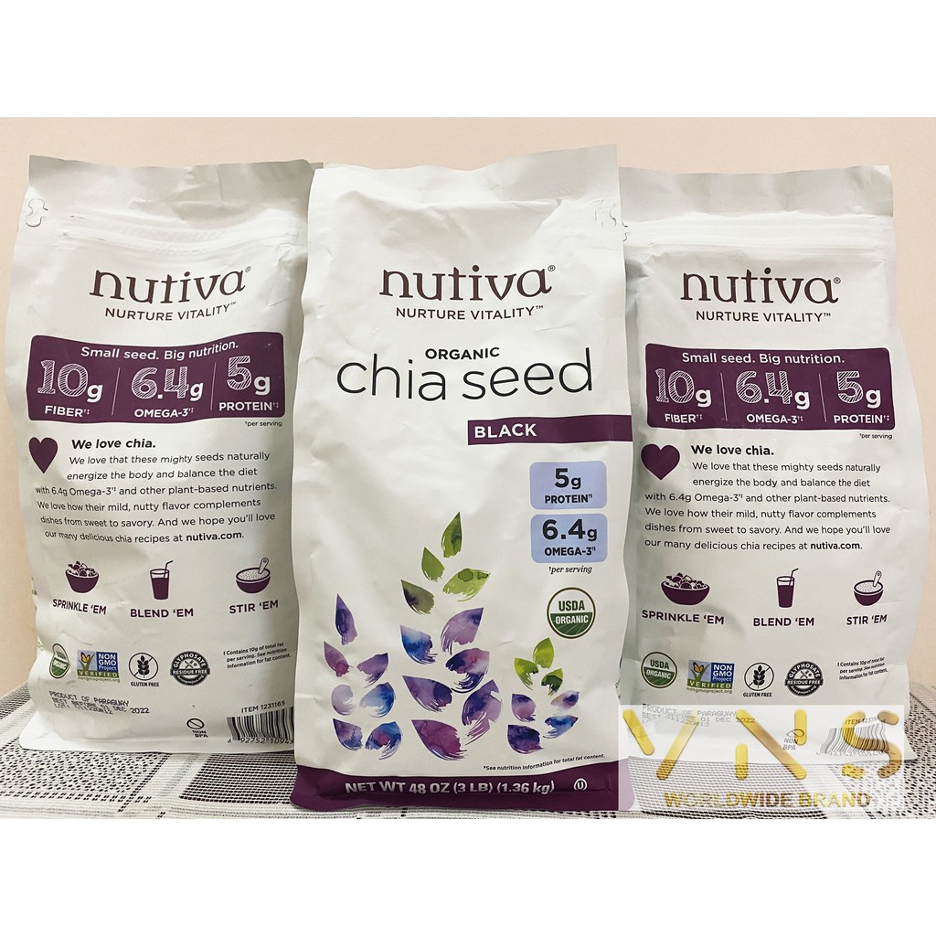 Hạt Chia Nutiva Organic Chia Seed (1.36 kg)