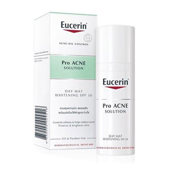 Kem dưỡng giúp giảm mụn, dưỡng trắng da Eucerin ProAcne – DAY MAT Whitening SPF30 (89755)