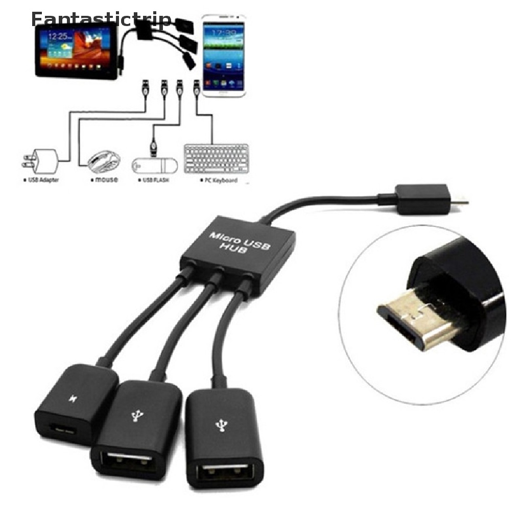 Dây Cáp Sạc Otg 3 / 4 micro USB Cho Điện Thoại Android