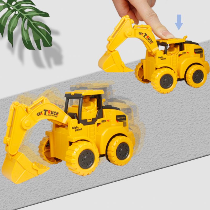 Bộ 6 Xe Công Trường Xây Dựng, Mô Hình Đồ Chơi, Lên Cót Chạy Tự Động Siêu Bền, Xe Đồ Chơi Trẻ Em Nhiều Mẫu Mã, Máy Xúc, X