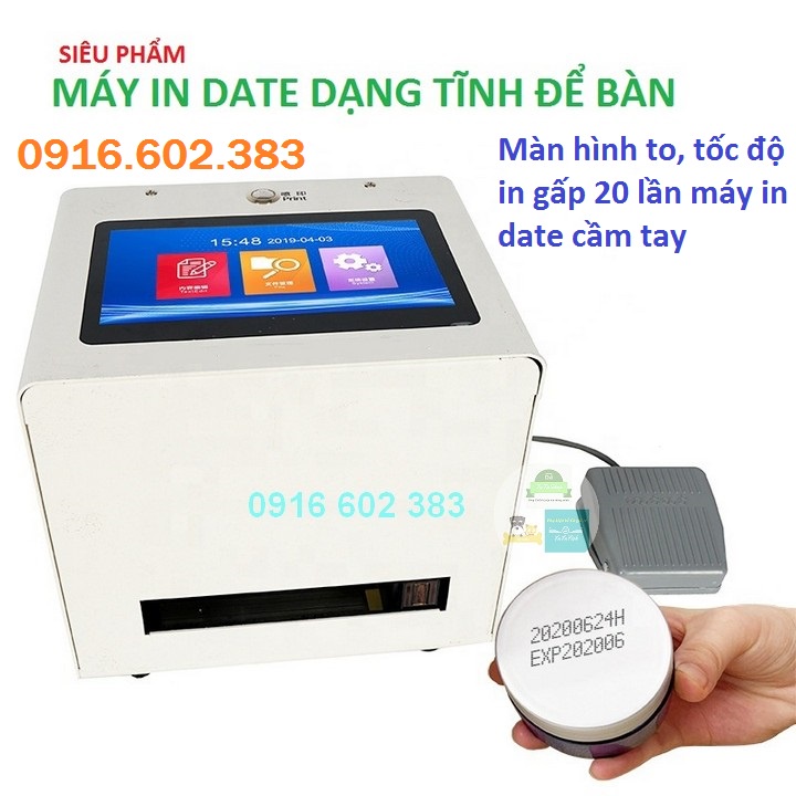 Máy in date tĩnh để bàn, máy phun date tĩnh để bàn