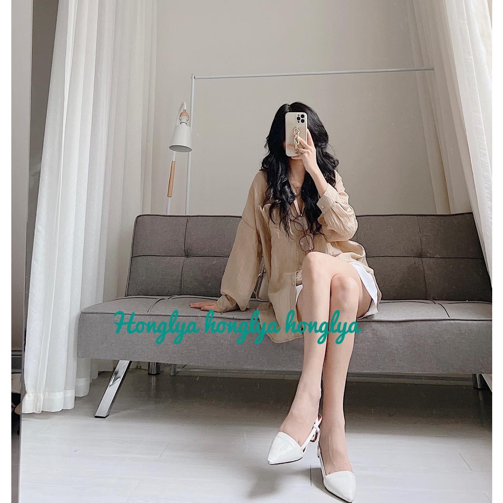 Sơ mi mỏng tone pastel xinh xắn