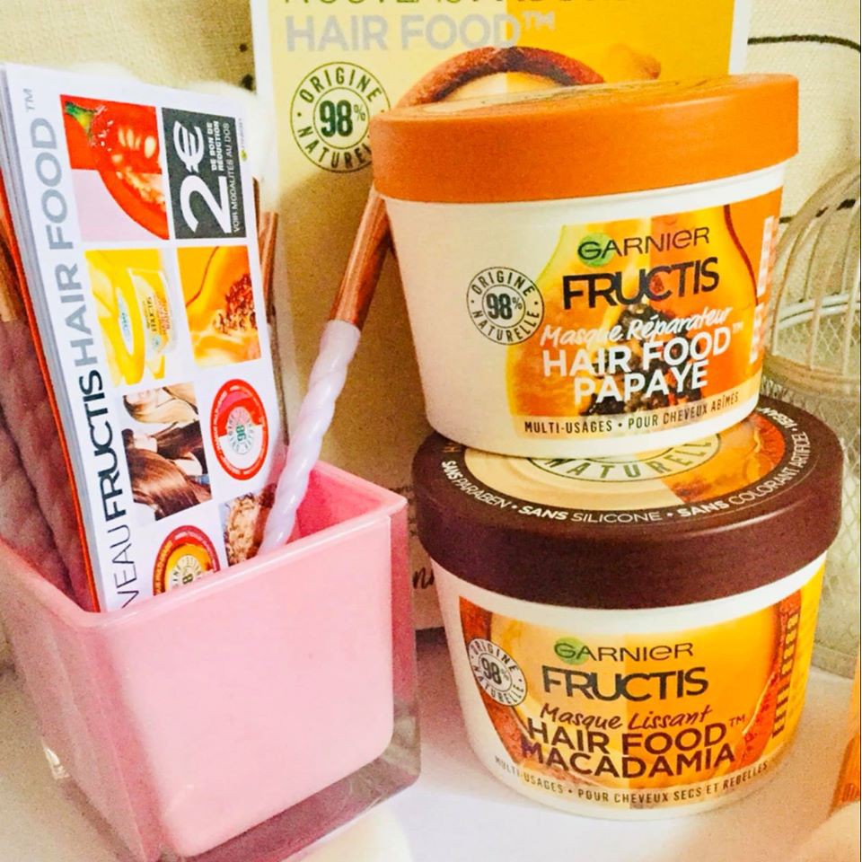 Kem ủ tóc Garnier Fructis mùi đu đủ - Garnier hair food papaya 390ml