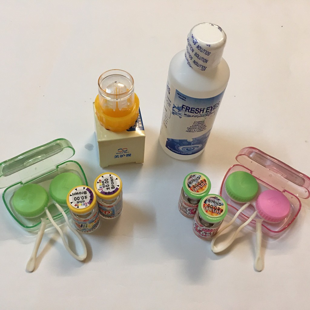 Combo tiết kiệm  tặng kèm 2 khay gương dụng cụ đeo cực xinh - Nana lens