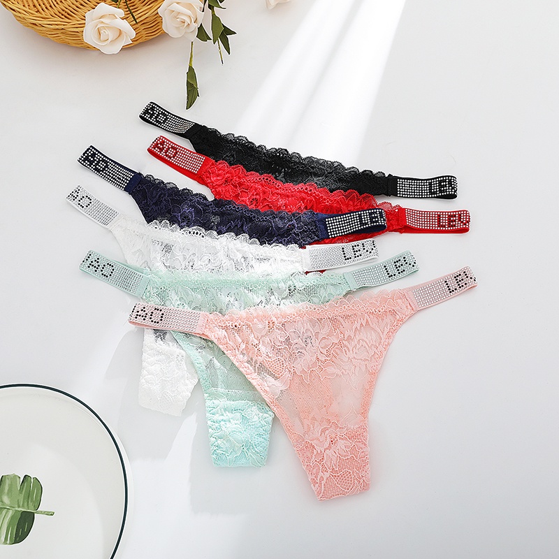 Quần Lót Levao Phối Ren Trong Suốt In Chữ Thời Trang Quyến Rũ Cho Nữ