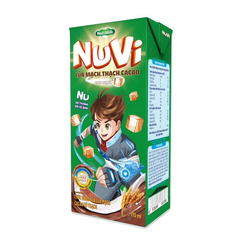 Thùng 48 Hộp NuVi Sữa Lúa Mạch Thạch Cacao/ Sữa Chua Thạch Dâu/ Sữa Trái Cây Thạch Cam 170ml - NUTIFOOD - YOOSOO MALL