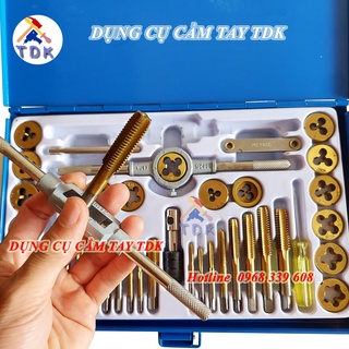 Bộ taro tạo ren 40 chi tiết C-Mart A1012, taro ren ngoài và ren trong