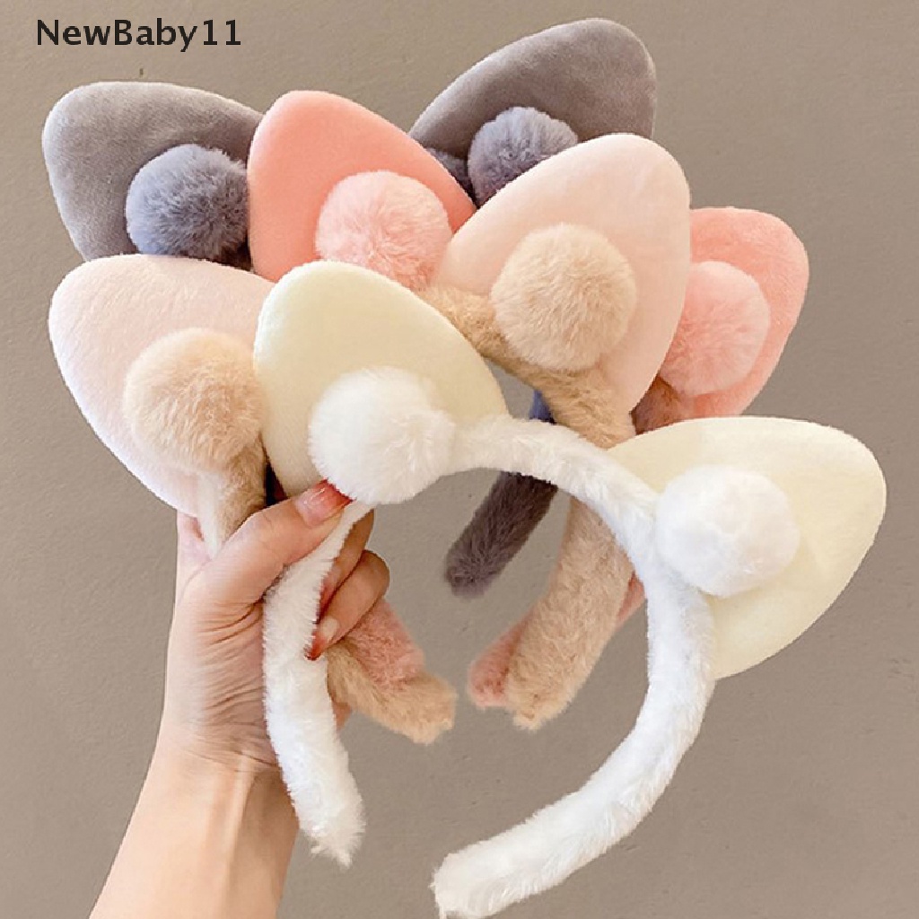 Băng đô cài tóc rửa mặt Tai Mèo Bằng Vải Bông Dễ Thương Phong Cách Hàn Quốc