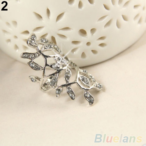 Nhẫn đốt ngón tay hình nhánh lá thời trang cho nữ