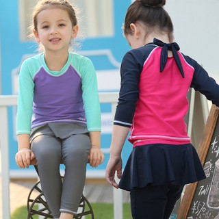 Bộ bơi dài tay rời quần liền váy Vivo