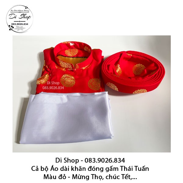 Quần trắng vải phi bóng mặc với áo dài khăn đóng truyền thống