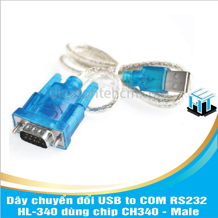 Dây chuyển đổi USB to COM RS232HL-340 dùng chíp CH340 - Male