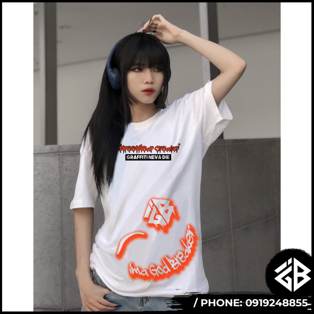 [Mã INCU20 giảm 20K đơn 150K] Áo Thun Đường Phố Mặt Cười iMA God Breaker (iGB Graffiti Smile Tee)