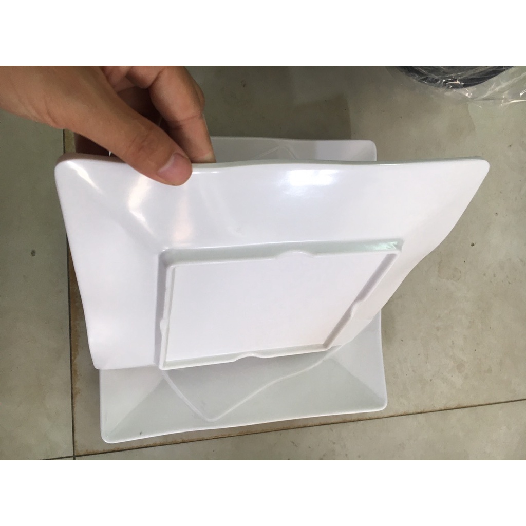 Đĩa vuông phíp melamine giả sứ cao cấp