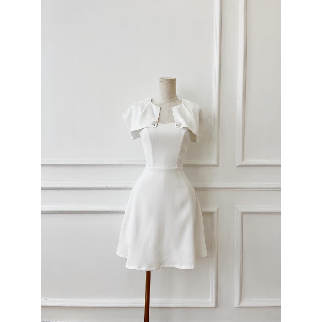 Đầm xoè tay búp hình thật