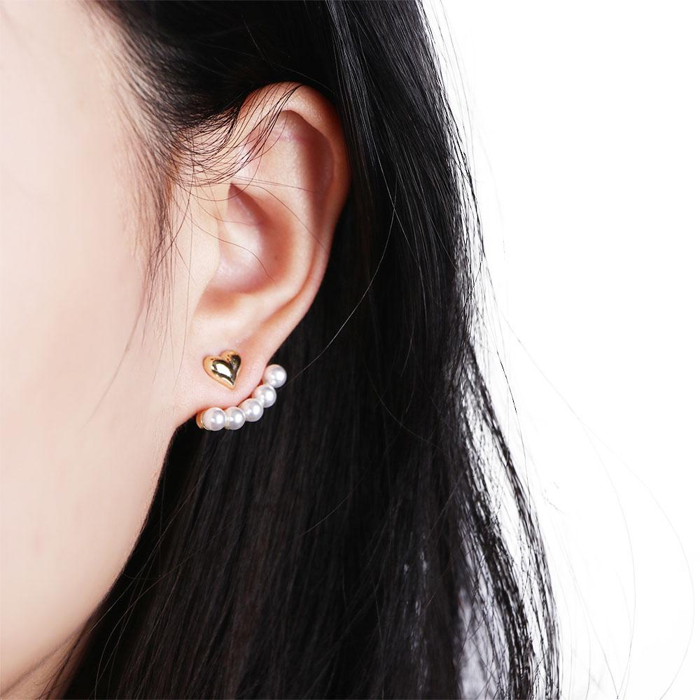 BACK2LIFE Bông Tai Đính Đá Kiểu Hình Học Đơn Giản Lãng Mạn Cho Nữ