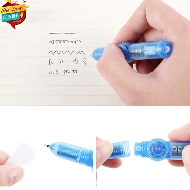 COD LED Colourful Luminous Spinning Pen Rolling Pen Ball Point Pen Learning Office Supplies Random Color