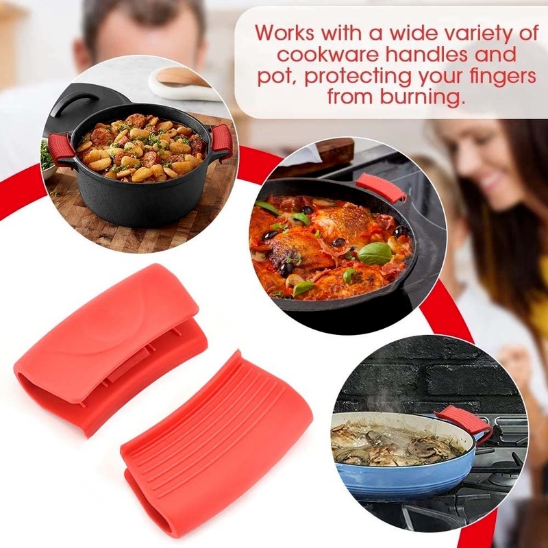 Găng Tay Nhấc Nồi Bằng Silicone Cách Nhiệt Tiện Dụng Cho Nhà Bếp