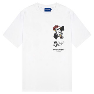 Áo thun in hình Black Jack Fusionism - Màu Trắng Đen - Unisex - Form Oversize
