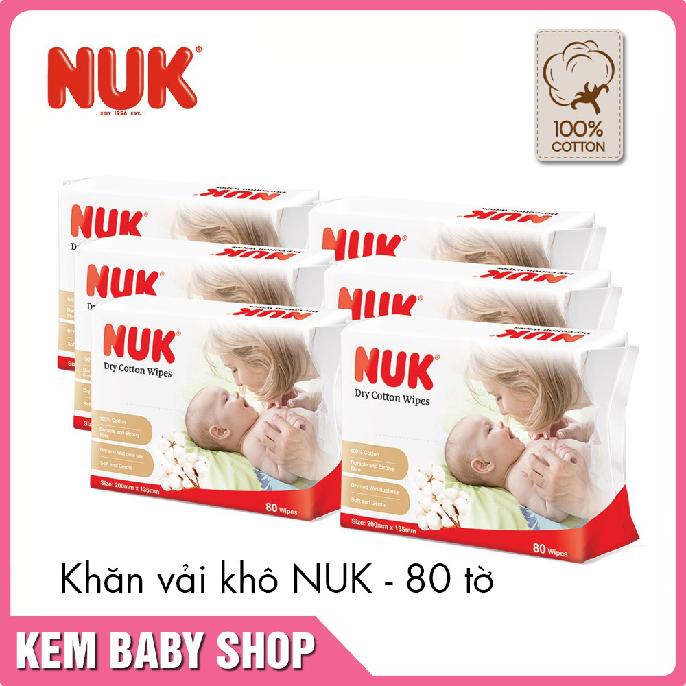 [Chính Hãng] Khăn vải khô đa năng NUK cho bé (80c)