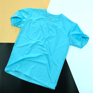 Áo Thun Trơn Áo Phông Cotton Unisex Nam Nữ Vải Dầy Mịn Đẹp Không Xù Lông màu xanh thiên thanh