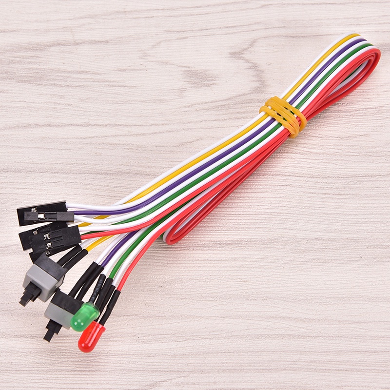 Atx Pc 2 Công Tắc On / Off / Reset W / Led