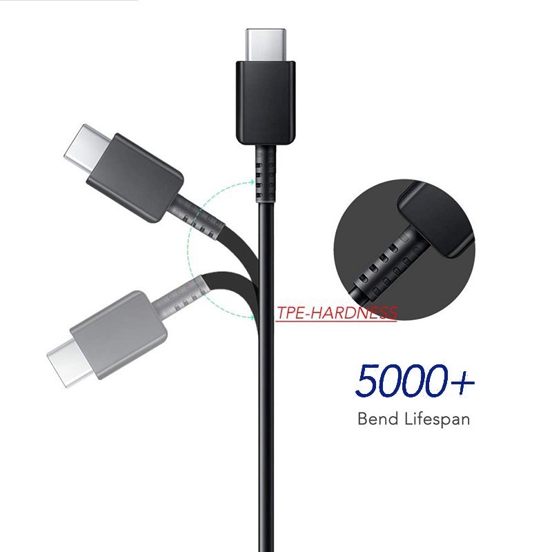 Nguồn gốc Bộ sạc cáp USB Samsung S8 Type C S8 + S9 S10 A8 A9 Plus Note8 Note9 Bộ chuyển đổi cáp dữ liệu sạc nhanh Type-C Đầu sạc