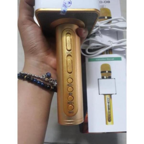 Micro Karaoke bluetooth không dây SD-08 ☢️FreeShip☢️ kèm loa hàng loại 1 âm thanh cực chuẩn BH 6 tháng