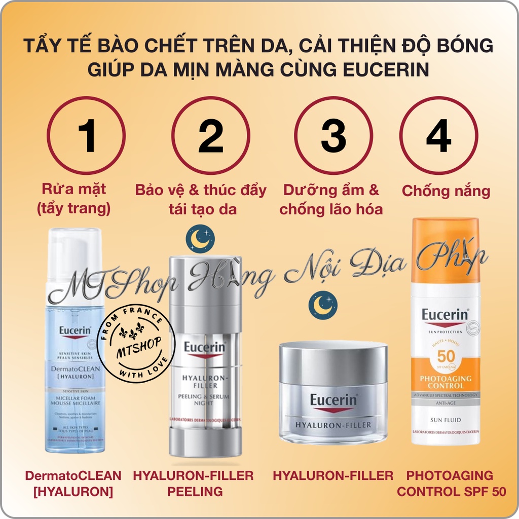 EUCERIN Liệu Trình Chăm Sóc Da Mùa Đông Hyaluron Filler: Tẩy Tế Bào Chết, Dưỡng Ẩm & Thúc Đẩy Tái Tạo Da Buổi Đêm