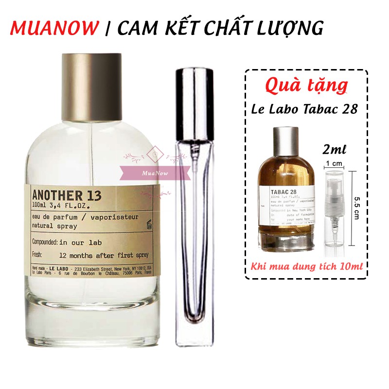 [Nước hoa Unisex] Mẫu thử 10ml Le Labo Another 13 EDP (Hương gỗ nhẹ nhàng thanh lịch)