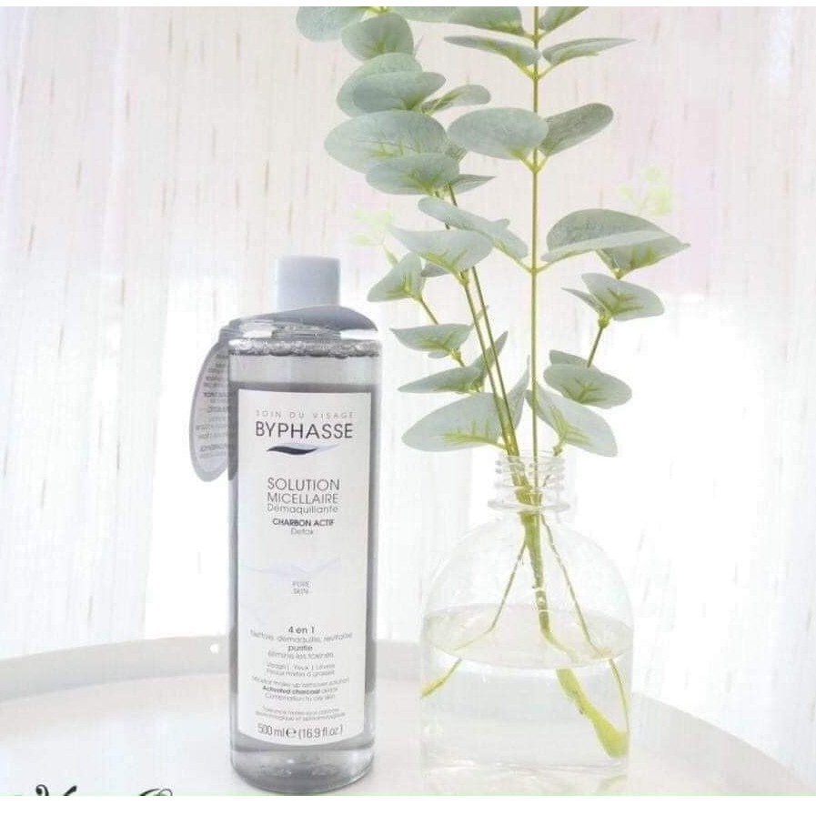 Nước tẩy trang than hoạt tính Byphasse Solution Micellaire Charbon Actif Detox Pure Skin