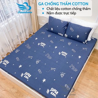 Ga chống thấm Cotton hàn quốc cao cấp chống thấm nước xuống đệm nhiều màu cho bé