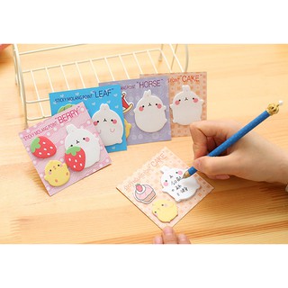 Set giấy nhớ, giấy note molang 3 chi tiết