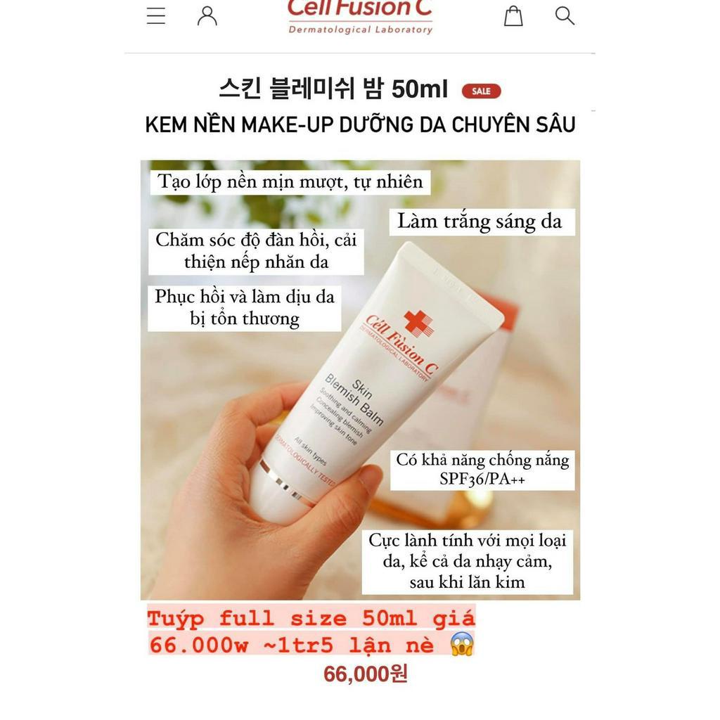 MINI SIZE - 20ml - Kem lót trang điểm Cell Fusion C Protection Skin Blemish Balm