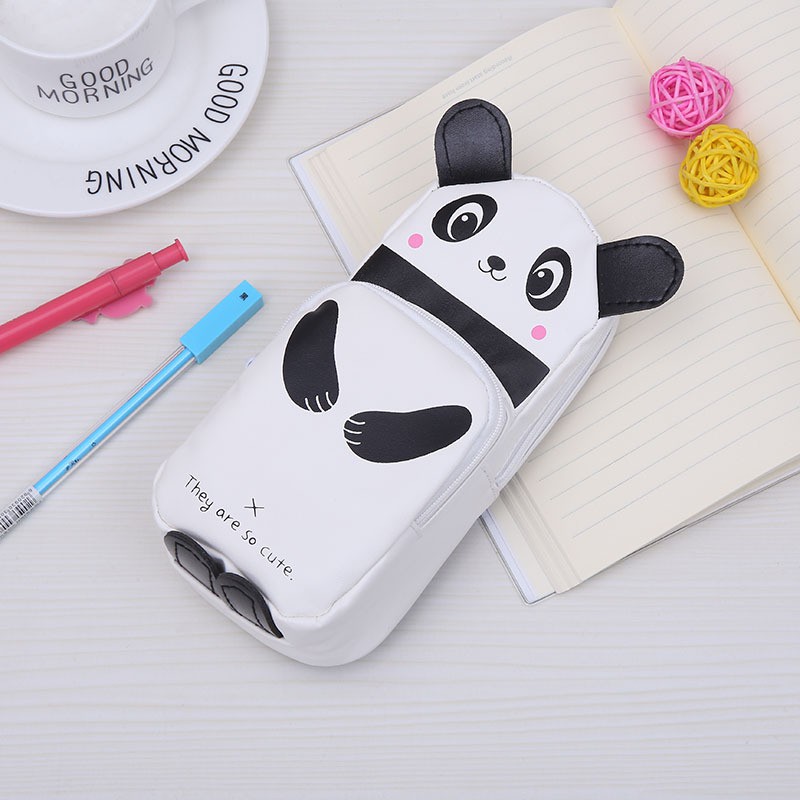 1 Túi Đựng Bút Bằng Da In Họa Tiết Hoạt Hình Dễ Thương Cho Bé