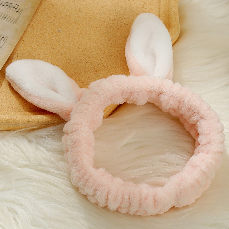 Băng Đô Turban Hàn Quốc Rửa Mặt Trang Điểm Lông Cừu Siêu Dễ Thương
